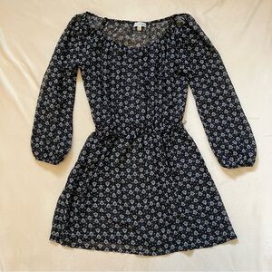 Sheer Dark Academia Olsenboye Black All Over Pattern Women's Dress Size S